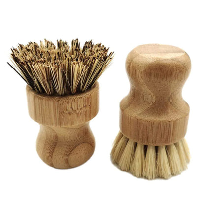 Mini brosse à récurer en bambou