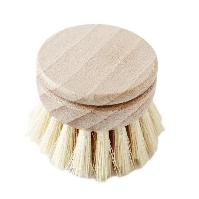 Mini brosse à récurer en bambou