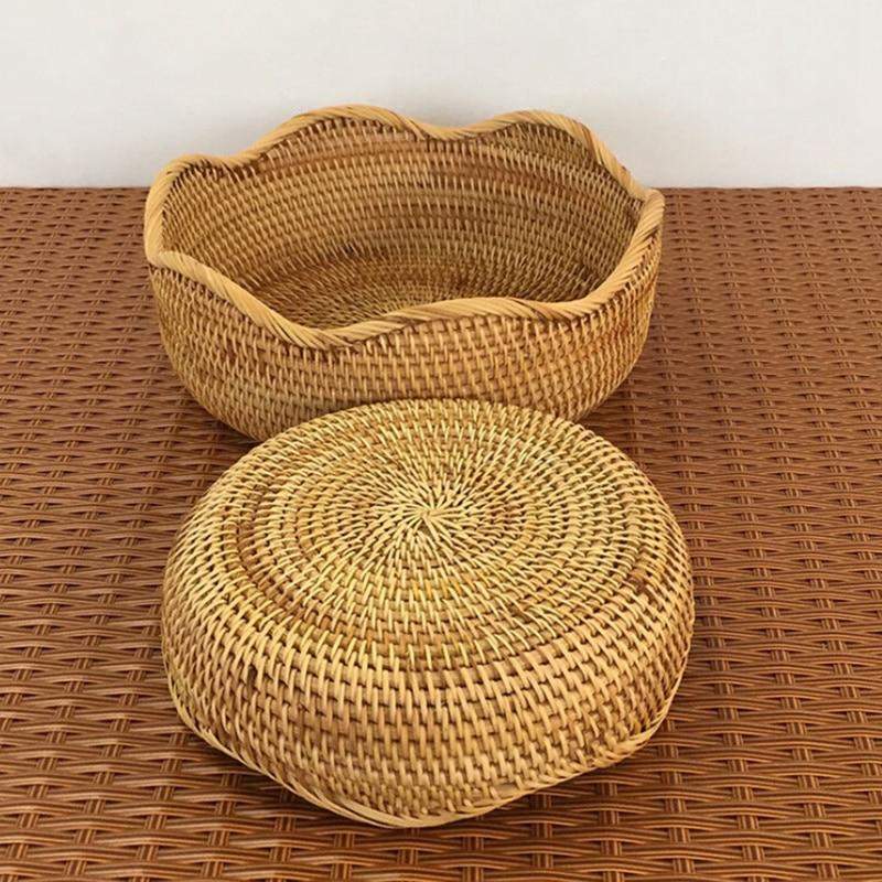 Cesta de armazenamento de bambu