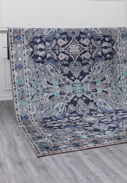 Bastille Dark Blue - Turquoise Rug