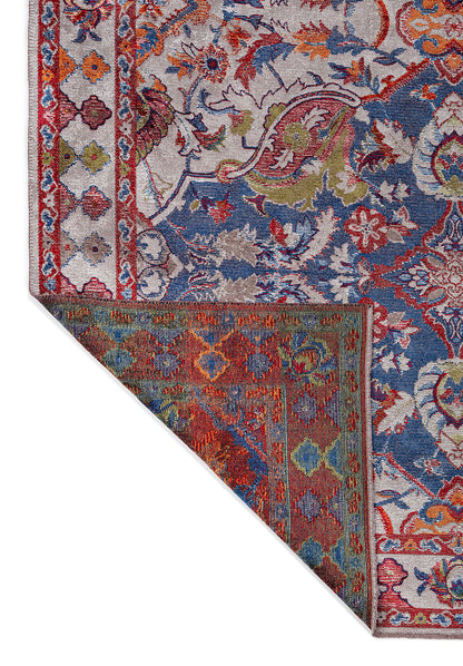 Bastille Navy Blue - Red Rug