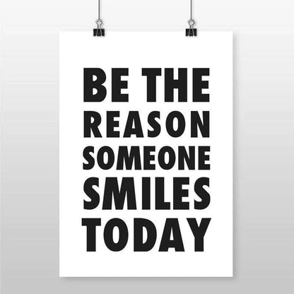 Be The Reason Someone Smiles Today Canvas Wall Art