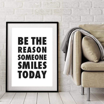 Be The Reason Someone Smiles Today Canvas Wall Art