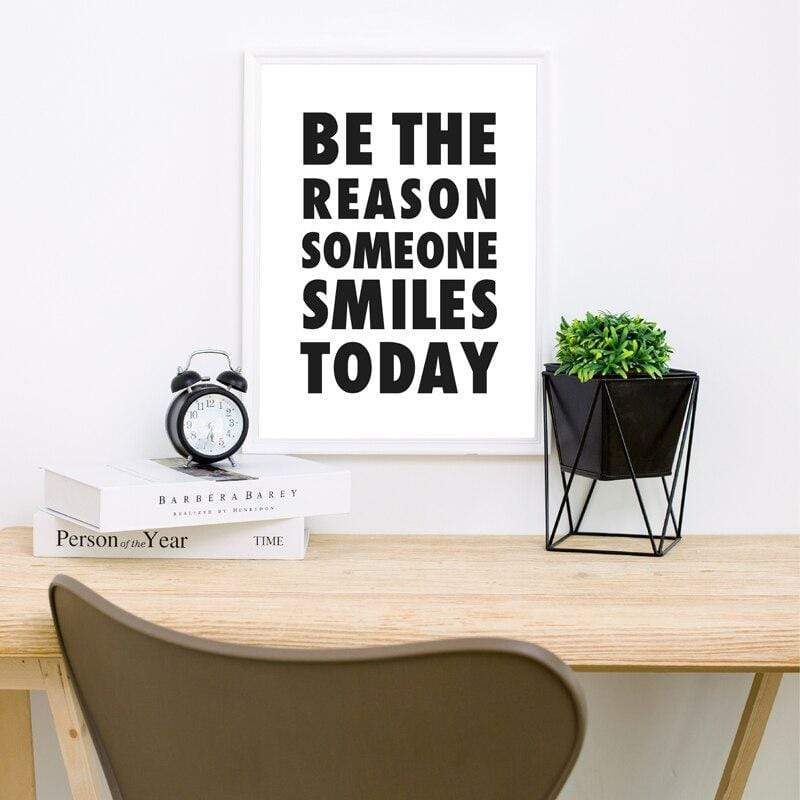 Be The Reason Someone Smiles Today Canvas Wall Art