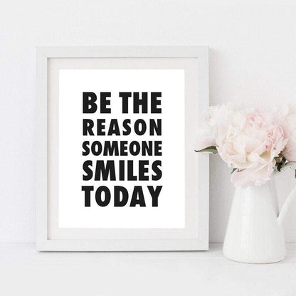 Be The Reason Someone Smiles Today Canvas Wall Art