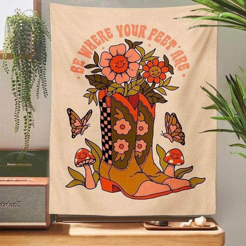 Be Where Your Feet Are Tapestry