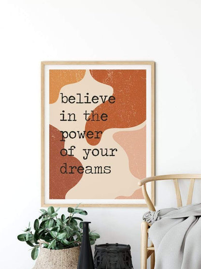 Believe in The Power Of Your Dreams Canvas Wall Art