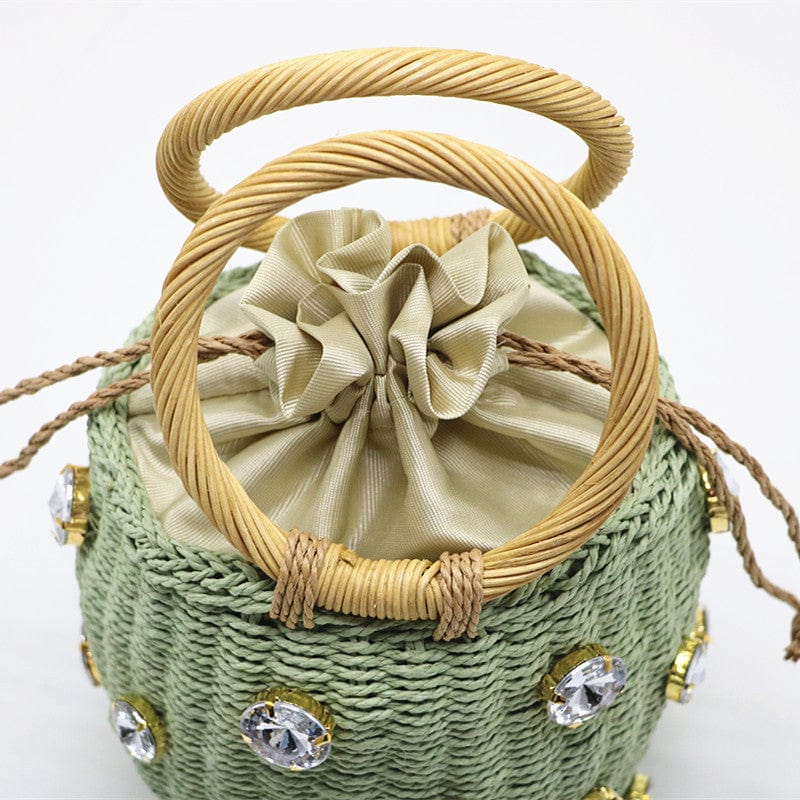 Beta Straw Bucket Bag