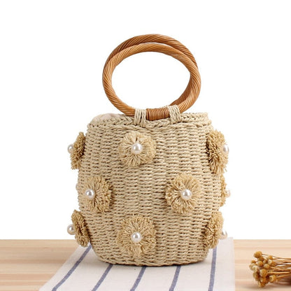 Sac seau en paille Beta