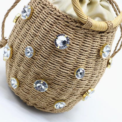 Beta Straw Bucket Bag