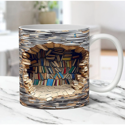 BiblioSip Bookshelf Mug