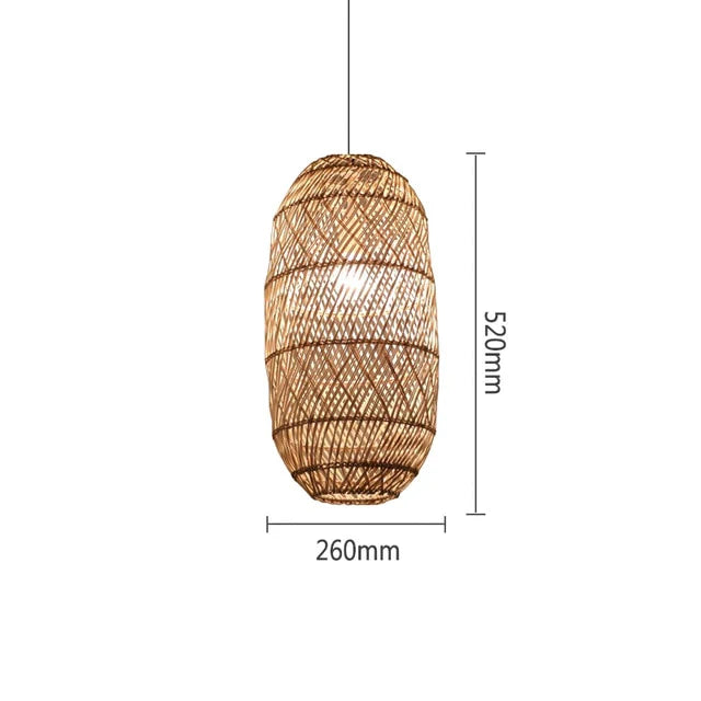 Lustre en osier biophilique