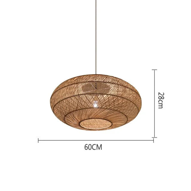 Lustre en osier biophilique