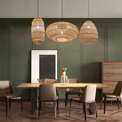 Biophilic Wicker Chandelier