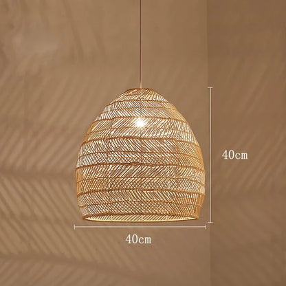 Lampadario in vimini biofilo