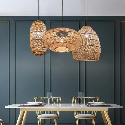 Biophilic Wicker Chandelier