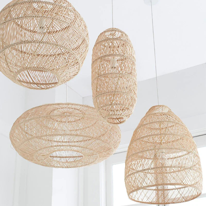 Biophilic Wicker Chandelier