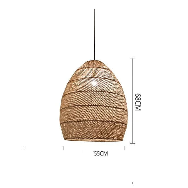 Lustre en osier biophilique