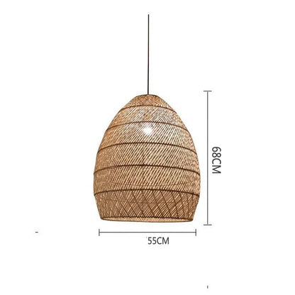 Lustre en osier biophilique