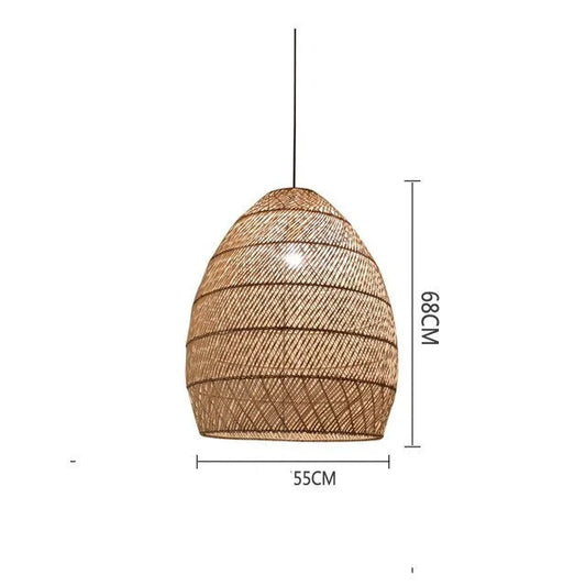 Lustre en osier biophilique