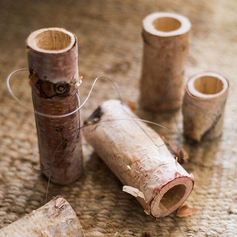 Pots de fleurs en bois de bouleau