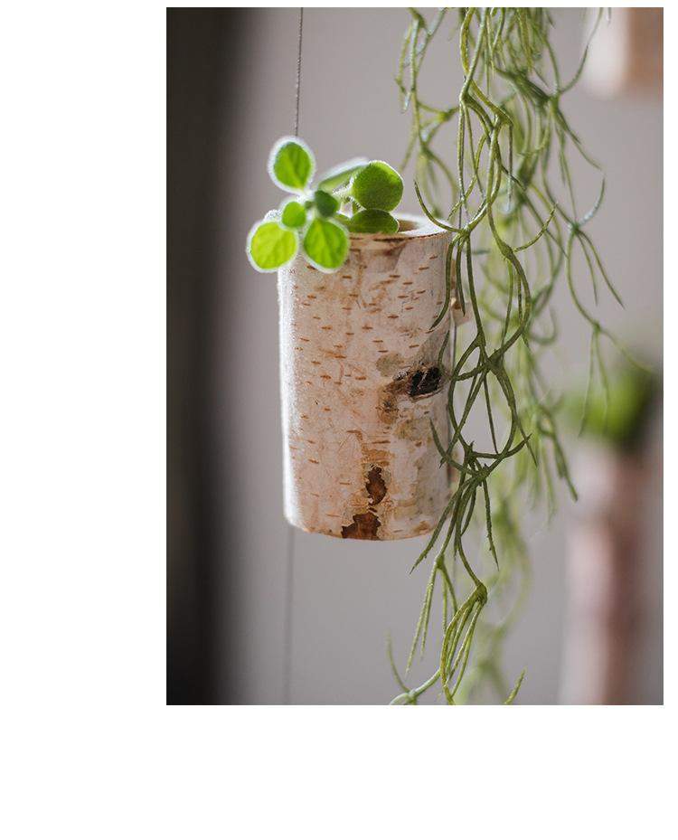 Pots de fleurs en bois de bouleau