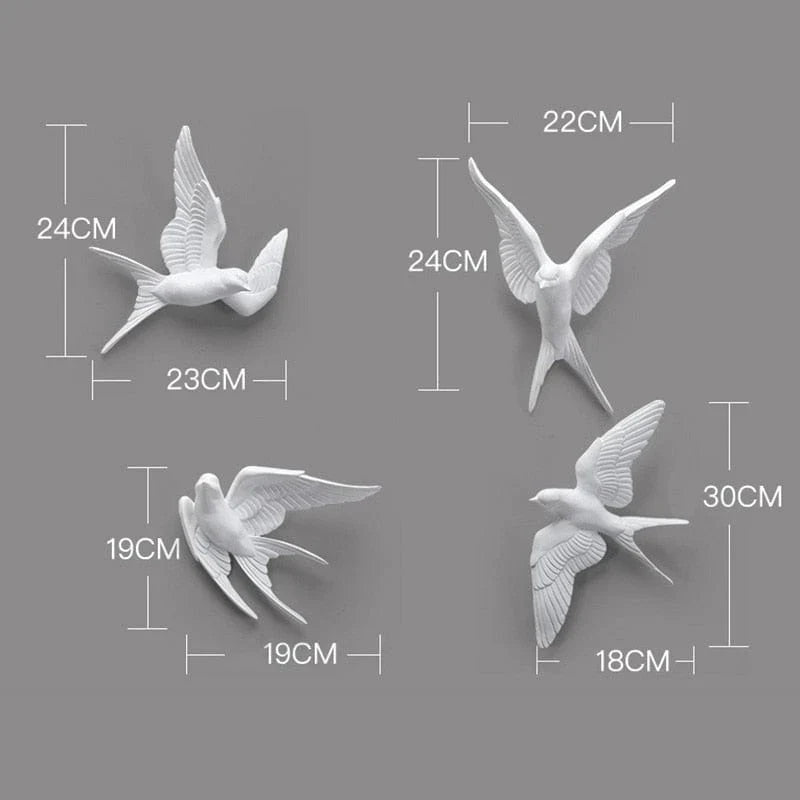 Bird Figurines Wall Decor