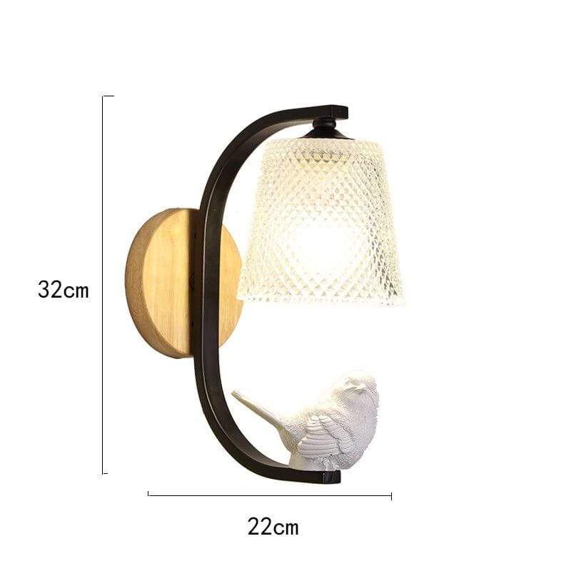 Applique lampe oiseau