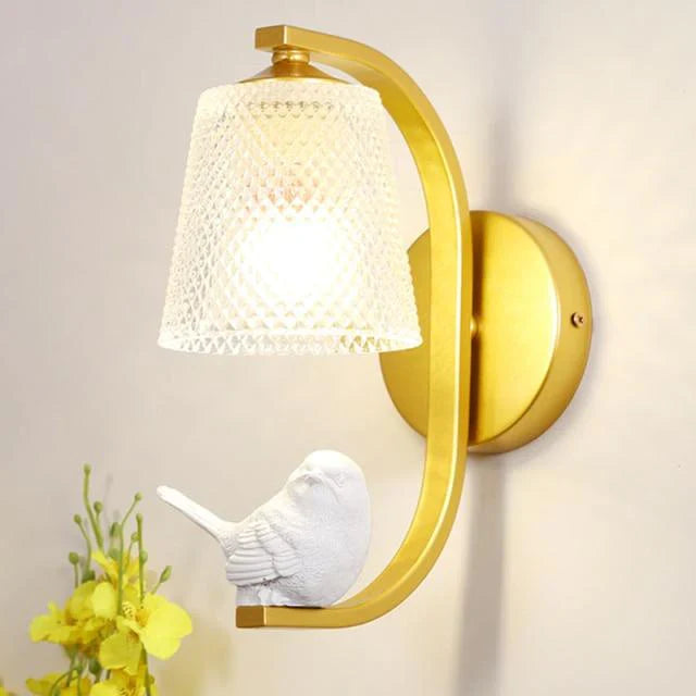 Applique lampe oiseau