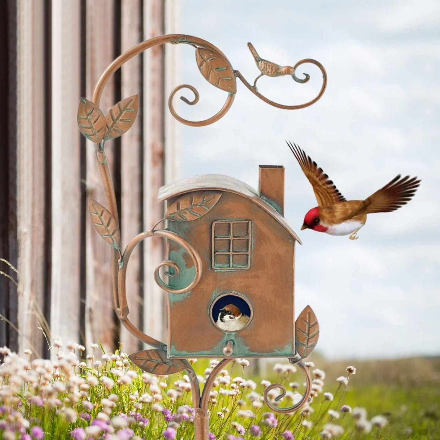 Piquets de jardin pour nid d'oiseau