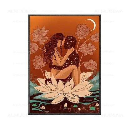 Birth Twin Flame Canvas Wall Art