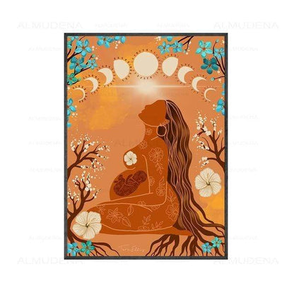 Birth Twin Flame Canvas Wall Art