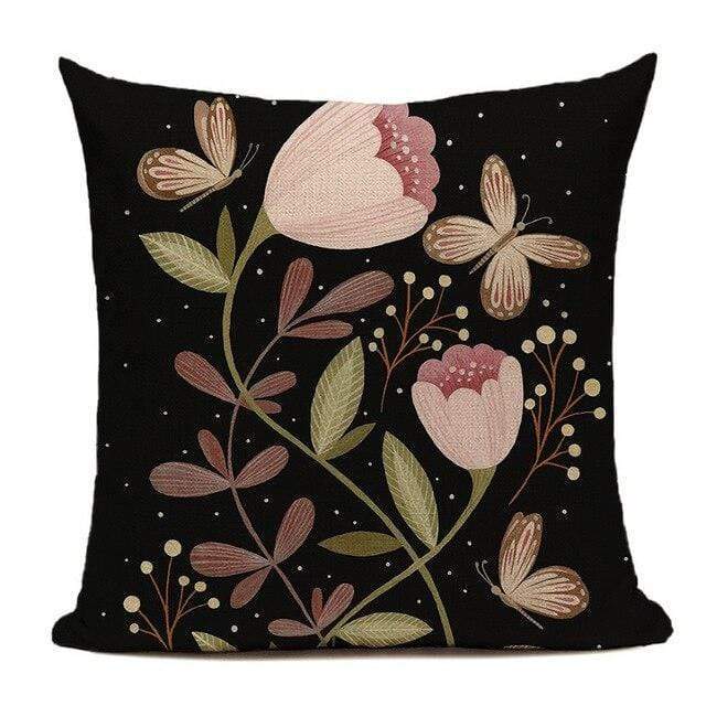 Housse de coussin noire