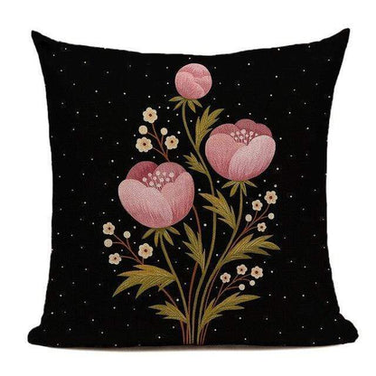 Housse de coussin noire