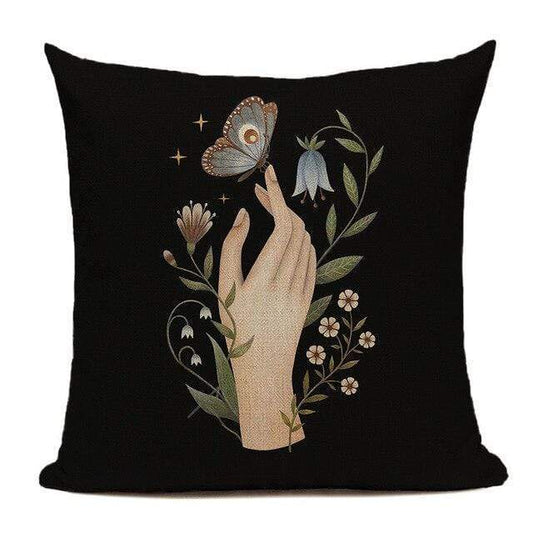 Housse de coussin noire