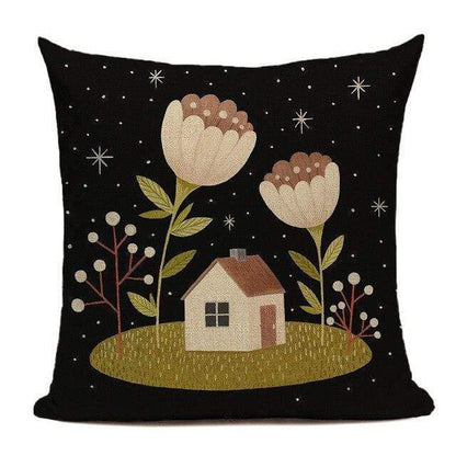 Housse de coussin noire