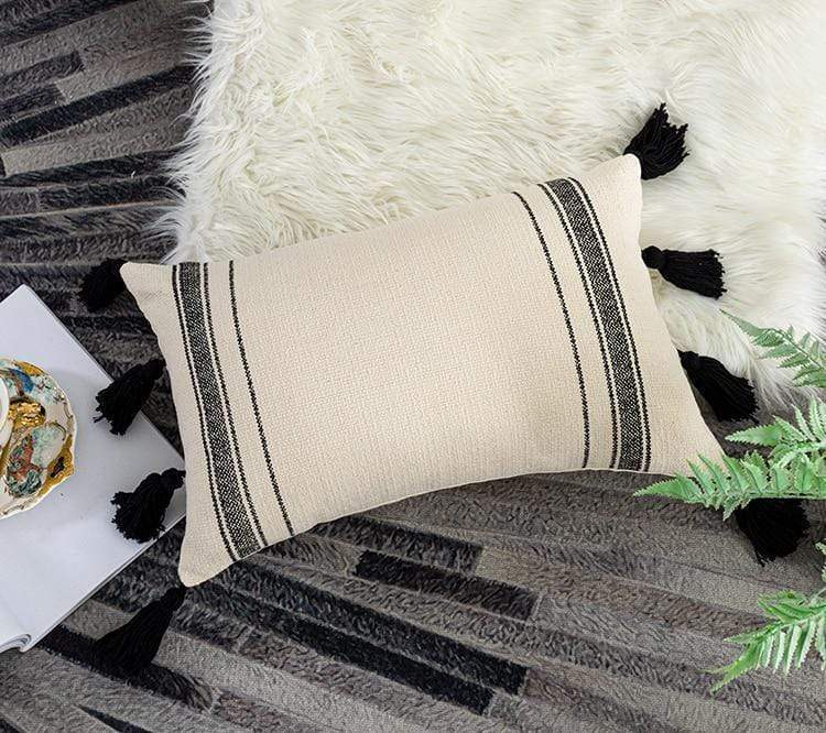 Black & Ivory Pillow Covers