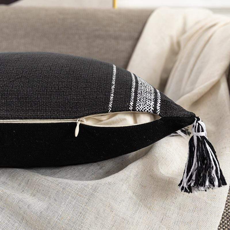 Black & Ivory Pillow Covers