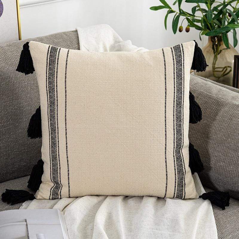 Black & Ivory Pillow Covers