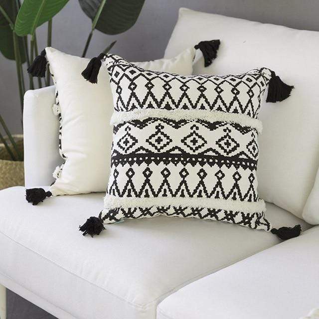 Black & White Geometric Cushion Cover