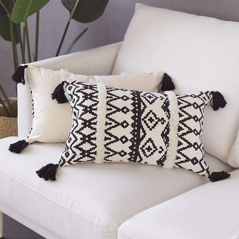 Black & White Geometric Cushion Cover