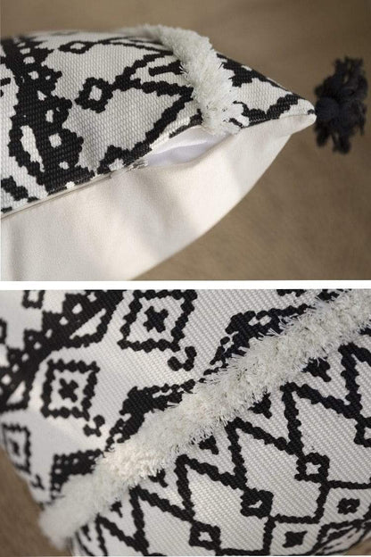 Black & White Geometric Cushion Cover