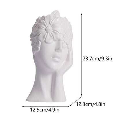 Blindfolded Floral Girl Vase