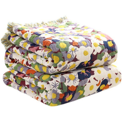 Bloom Pastoral Flower Throw Blanket