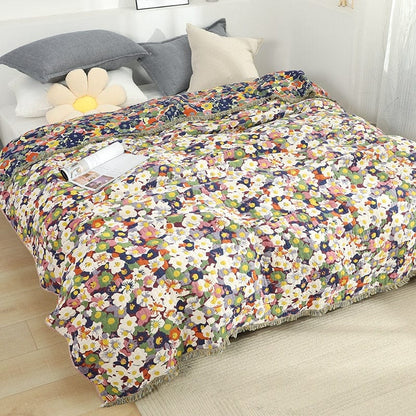 Bloom Pastoral Flower Throw Blanket