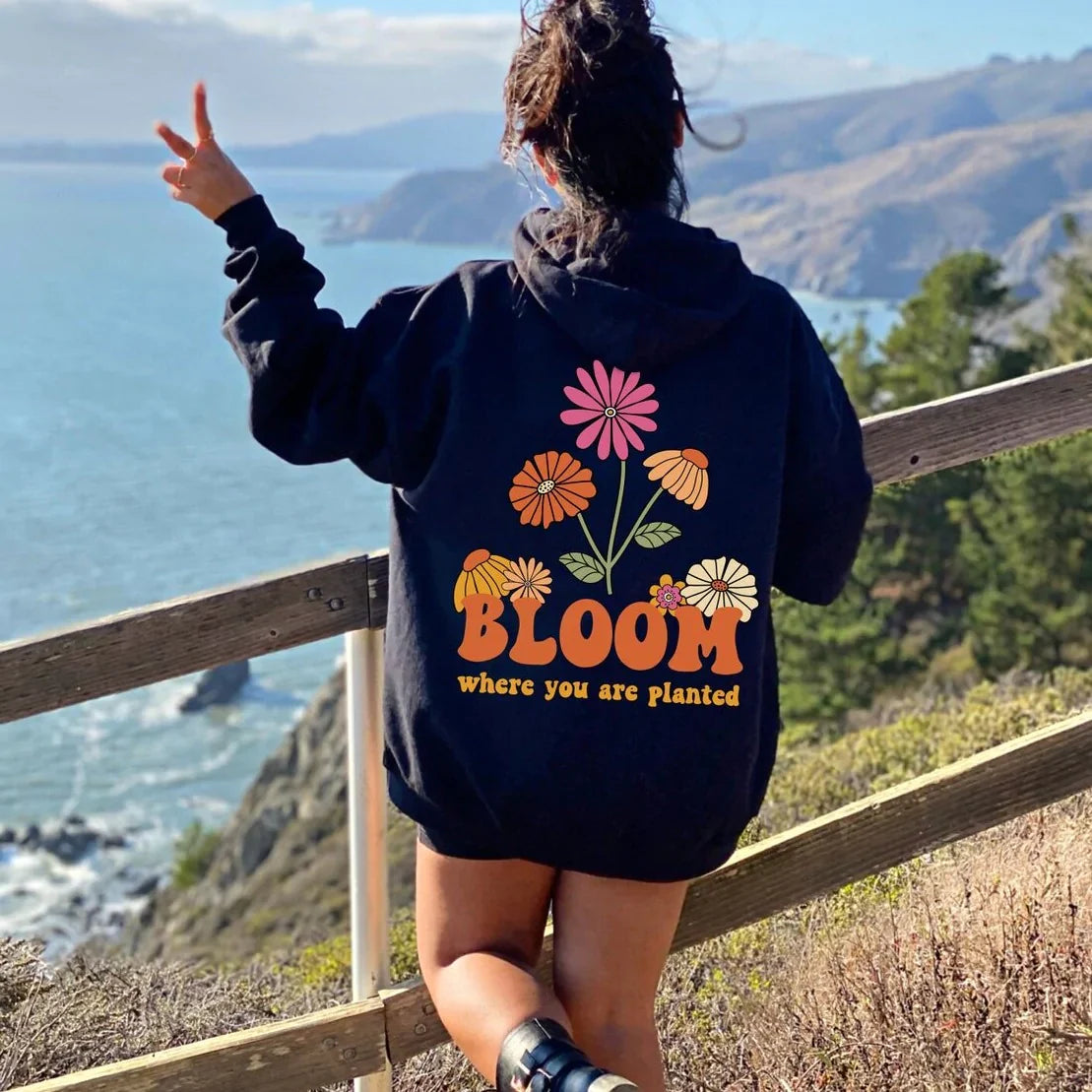 Sudadera con capucha Bloom Where You Are Planted