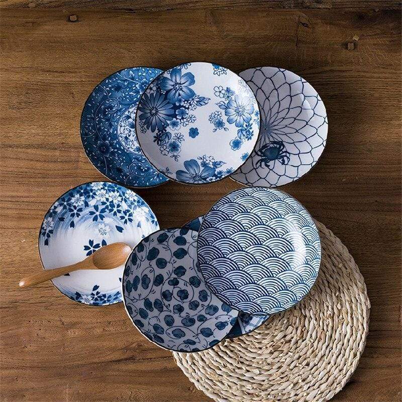 Assiettes bleues