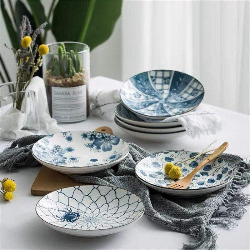 Assiettes bleues