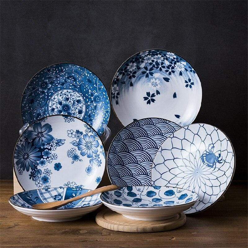 Assiettes bleues