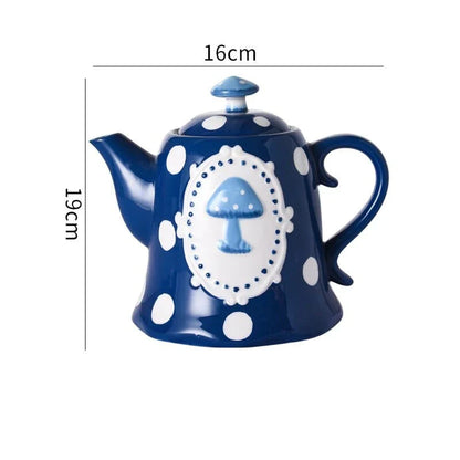 Blue Mushroom Tableware (Mug, Plate, Bowl,Teapot)